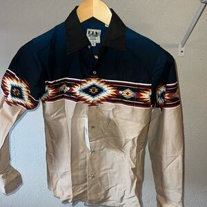 Brand new boys Ely Cattleman pearl snap shirt